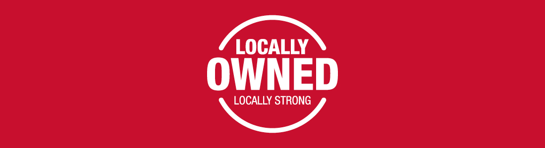 photo saying locally owned locally strong